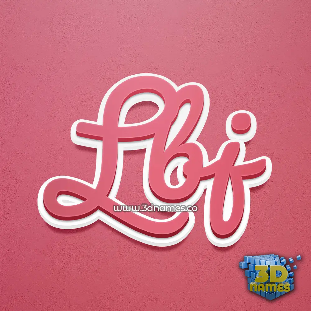 lbj in Red Scribble style - 3D name wallpaper