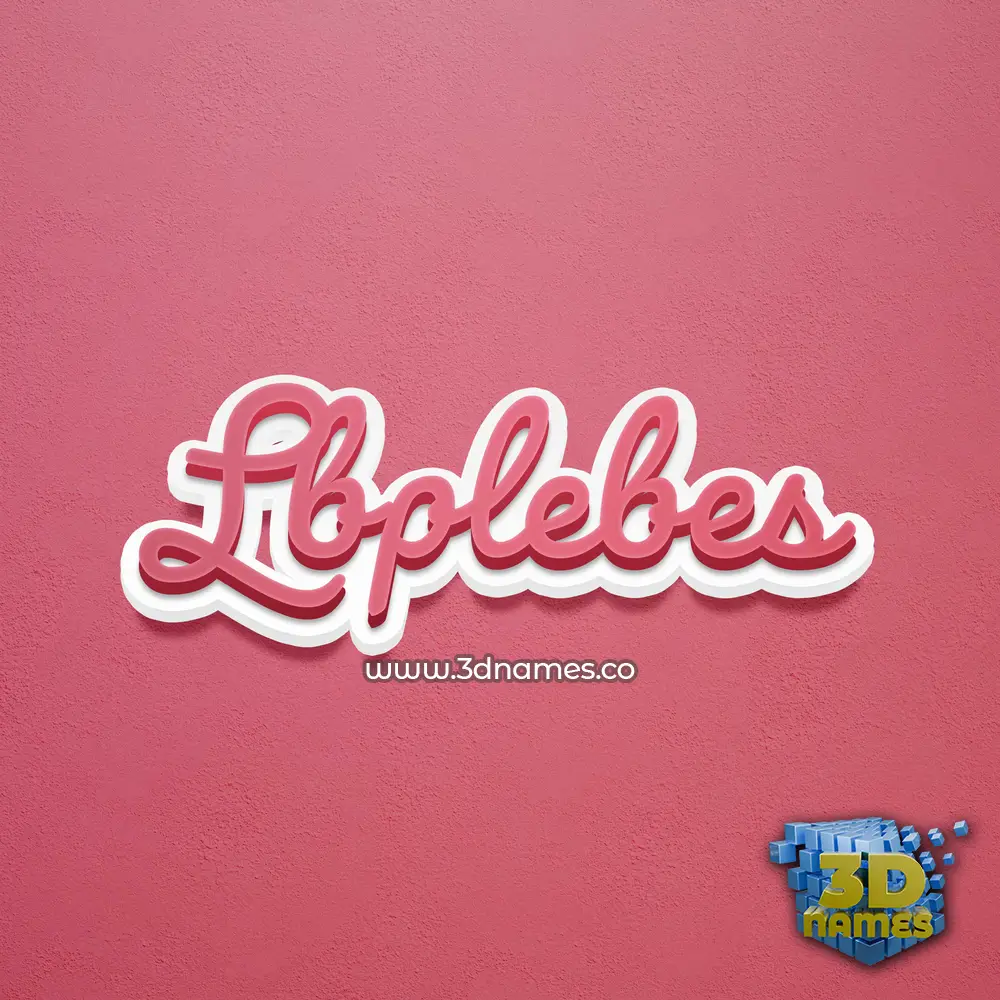 lbplebes in Red Scribble style - 3D name wallpaper