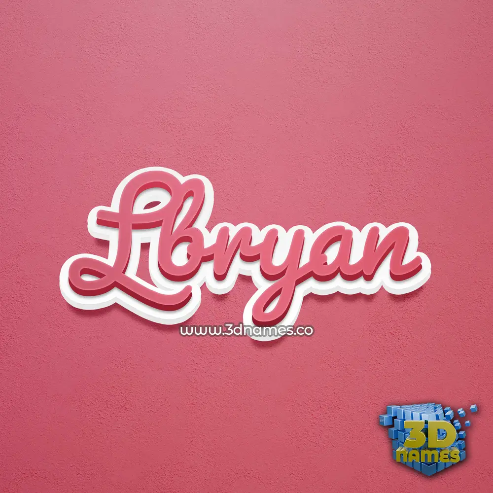 lbryan in Red Scribble style - 3D name wallpaper