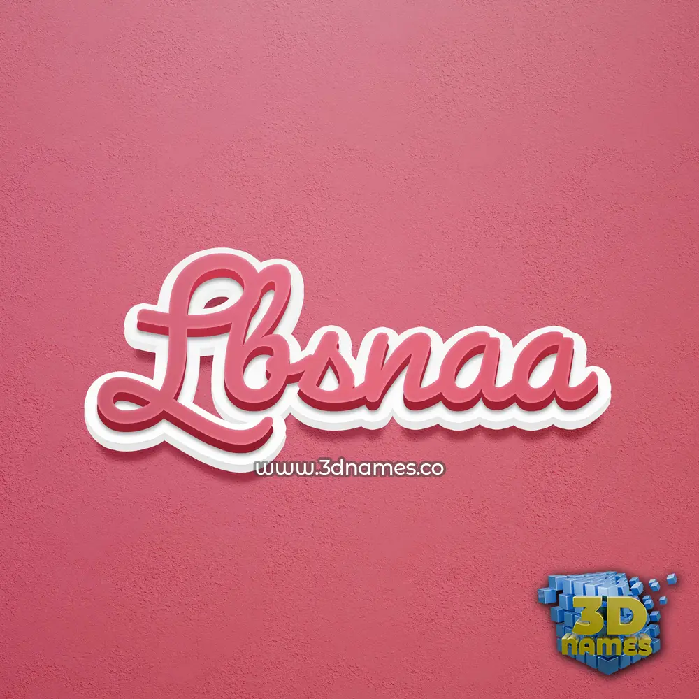 lbsnaa in Red Scribble style - 3D name wallpaper