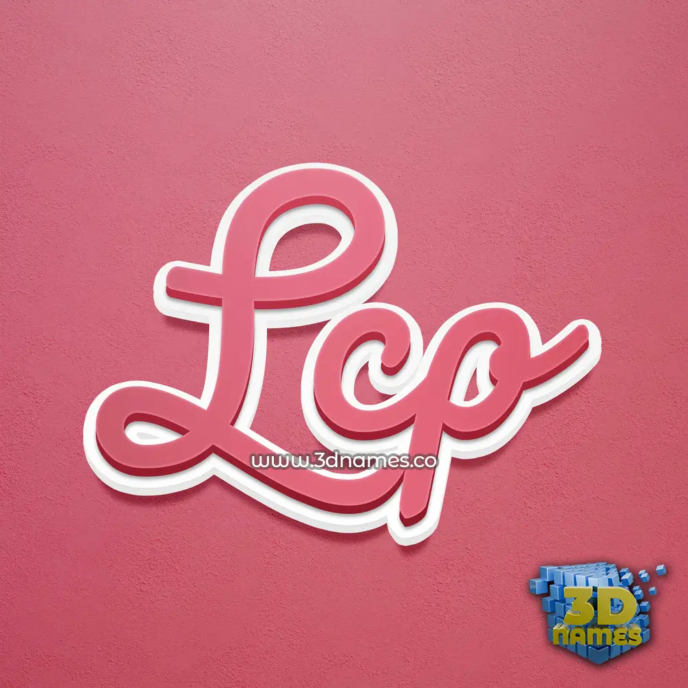 lcp in Red Scribble style - 3D name wallpaper