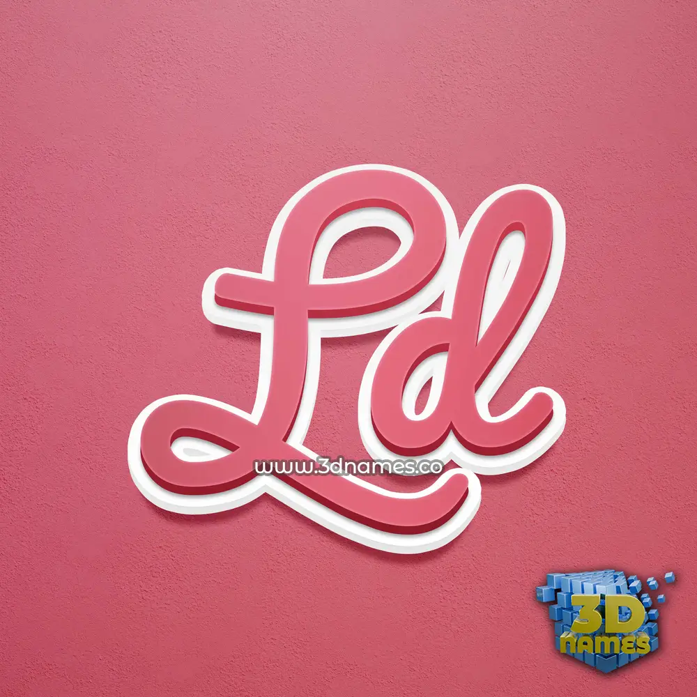 ld in Red Scribble style - 3D name wallpaper