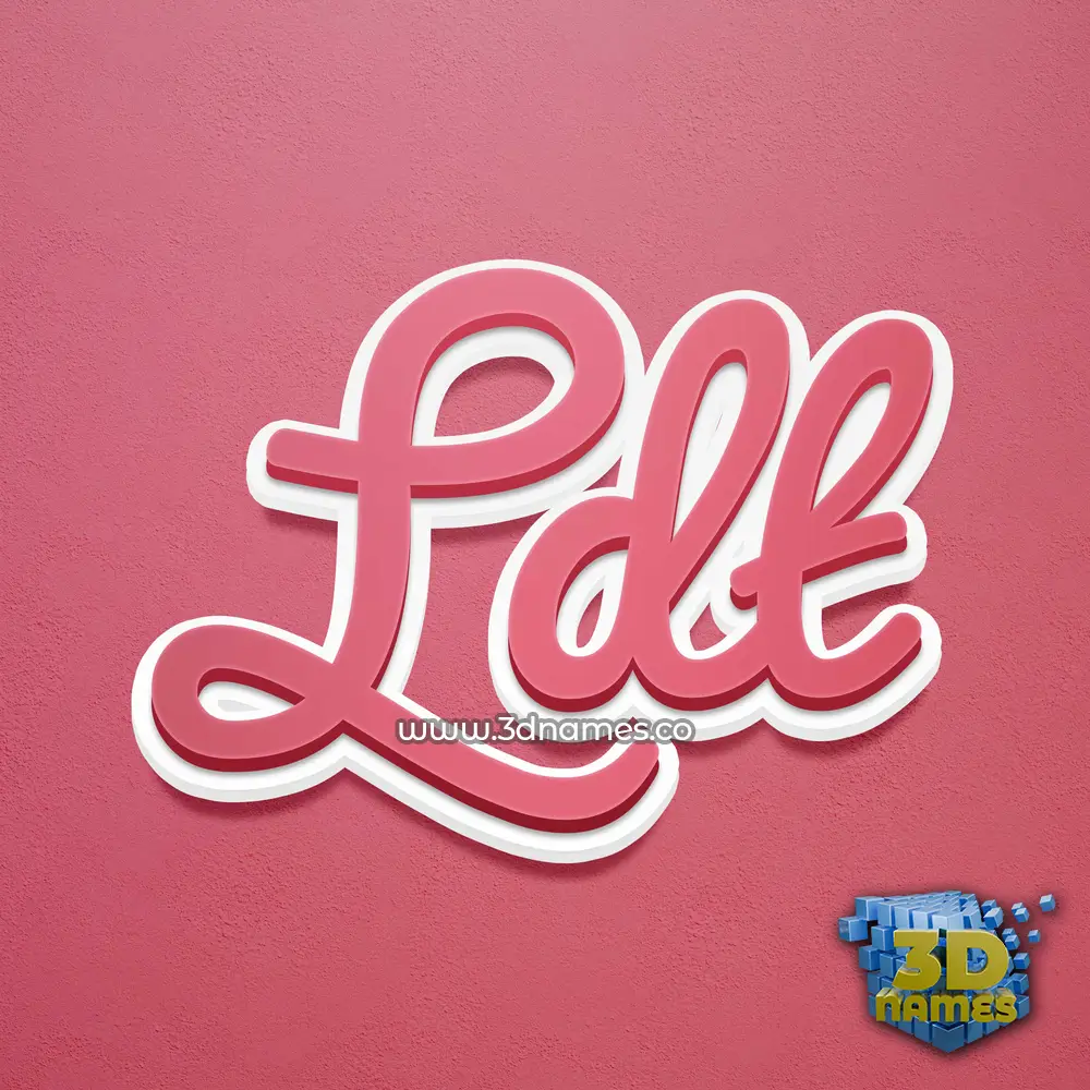 ldt in Red Scribble style - 3D name wallpaper