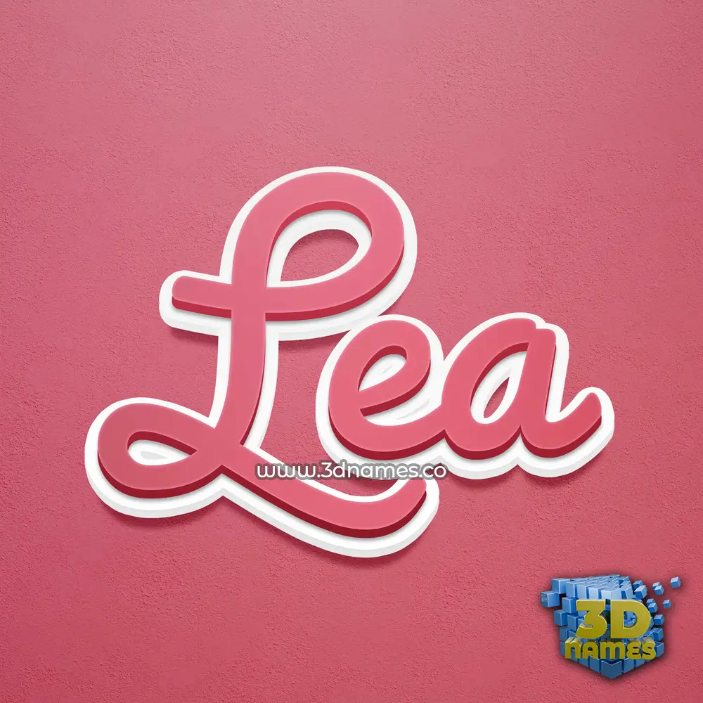lea in Red Scribble style - 3D name wallpaper