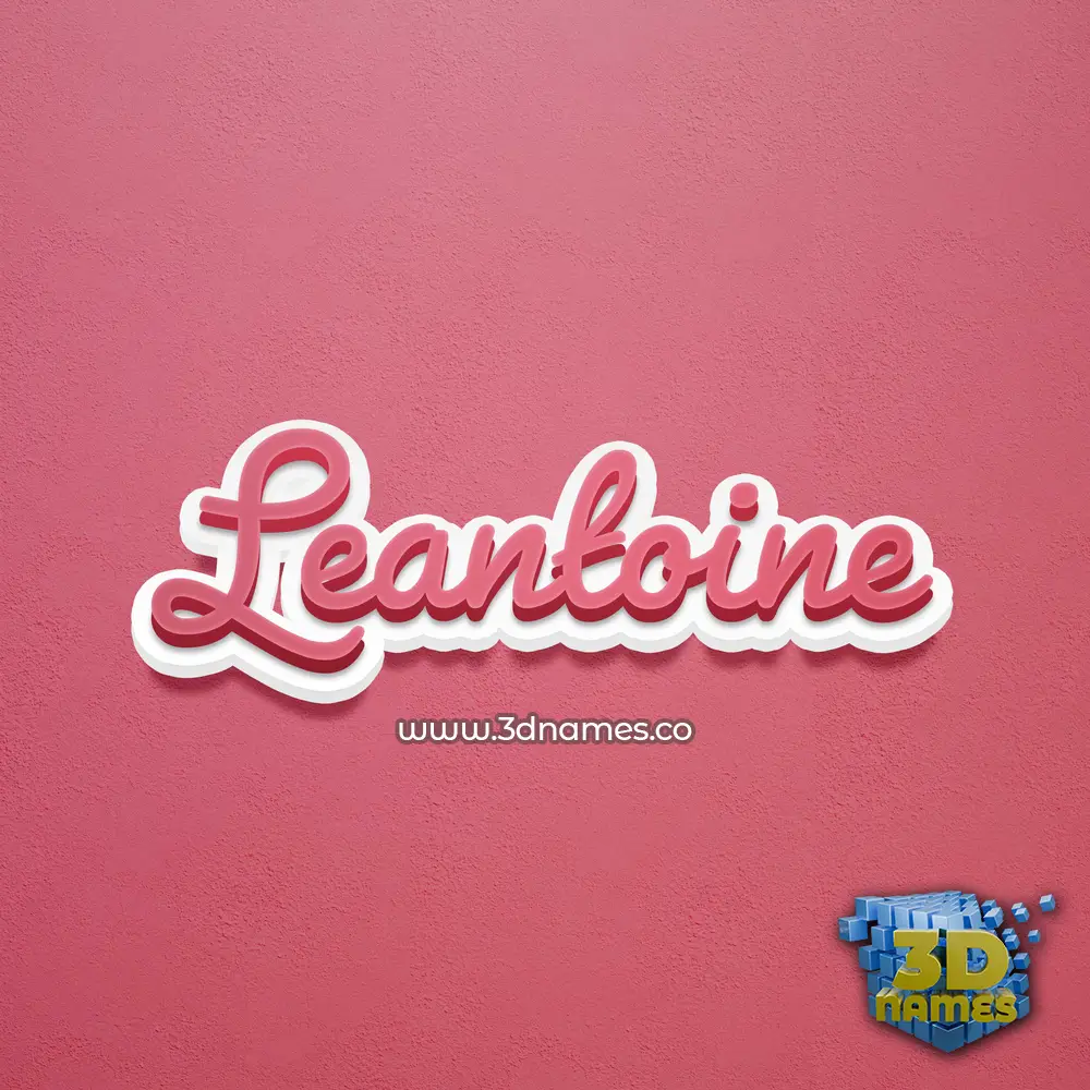 leantoine in Red Scribble style - 3D name wallpaper