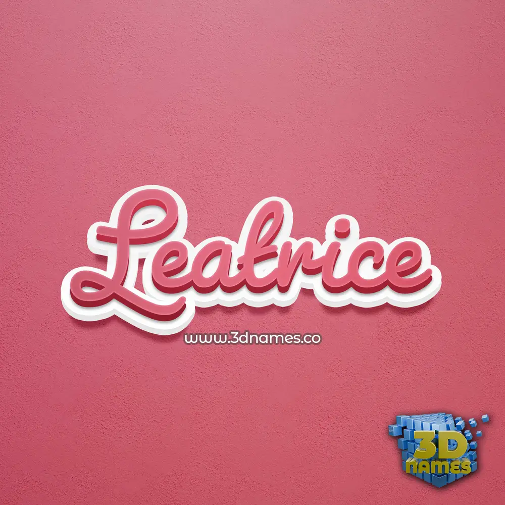 leatrice in Red Scribble style - 3D name wallpaper