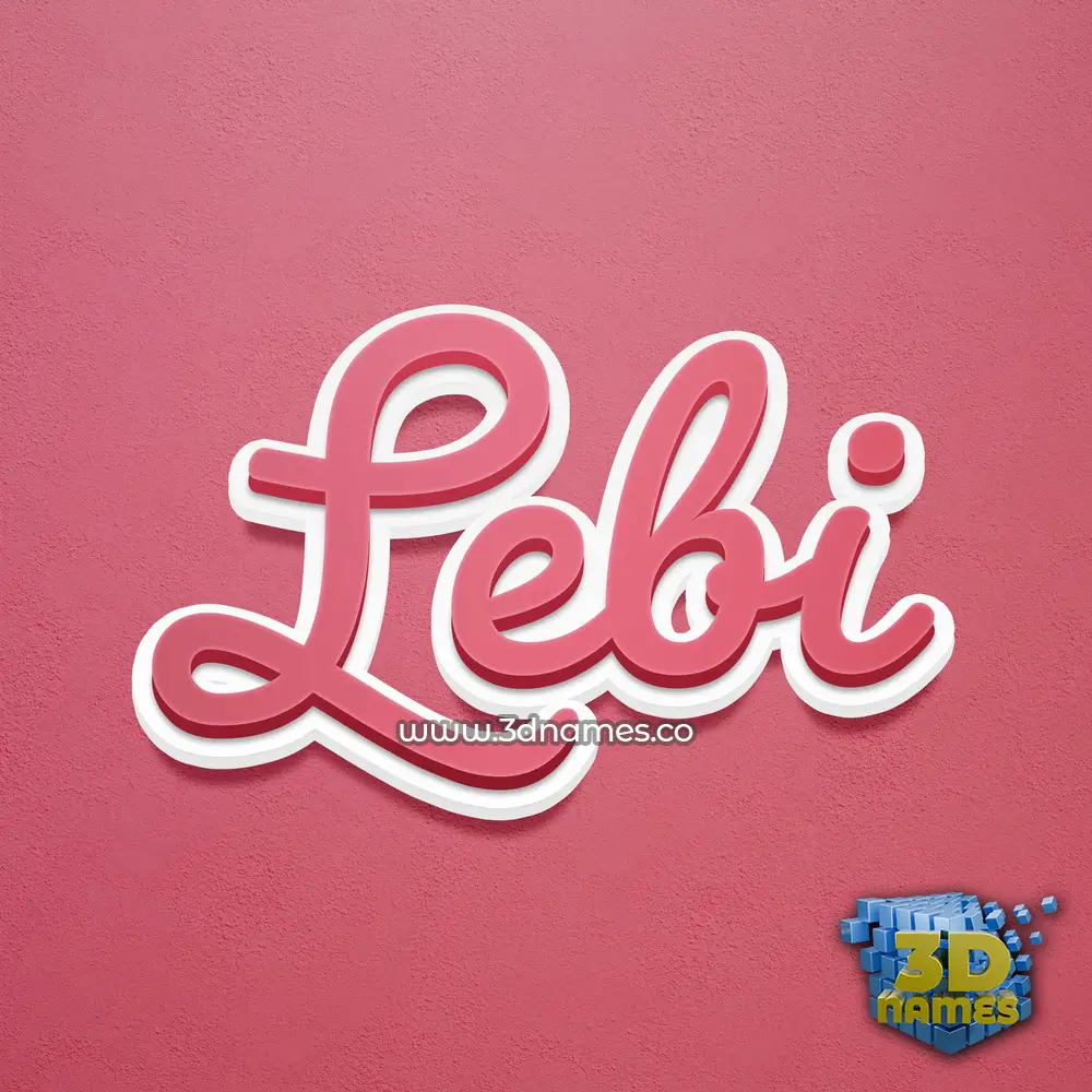 lebi in Red Scribble style - 3D name wallpaper