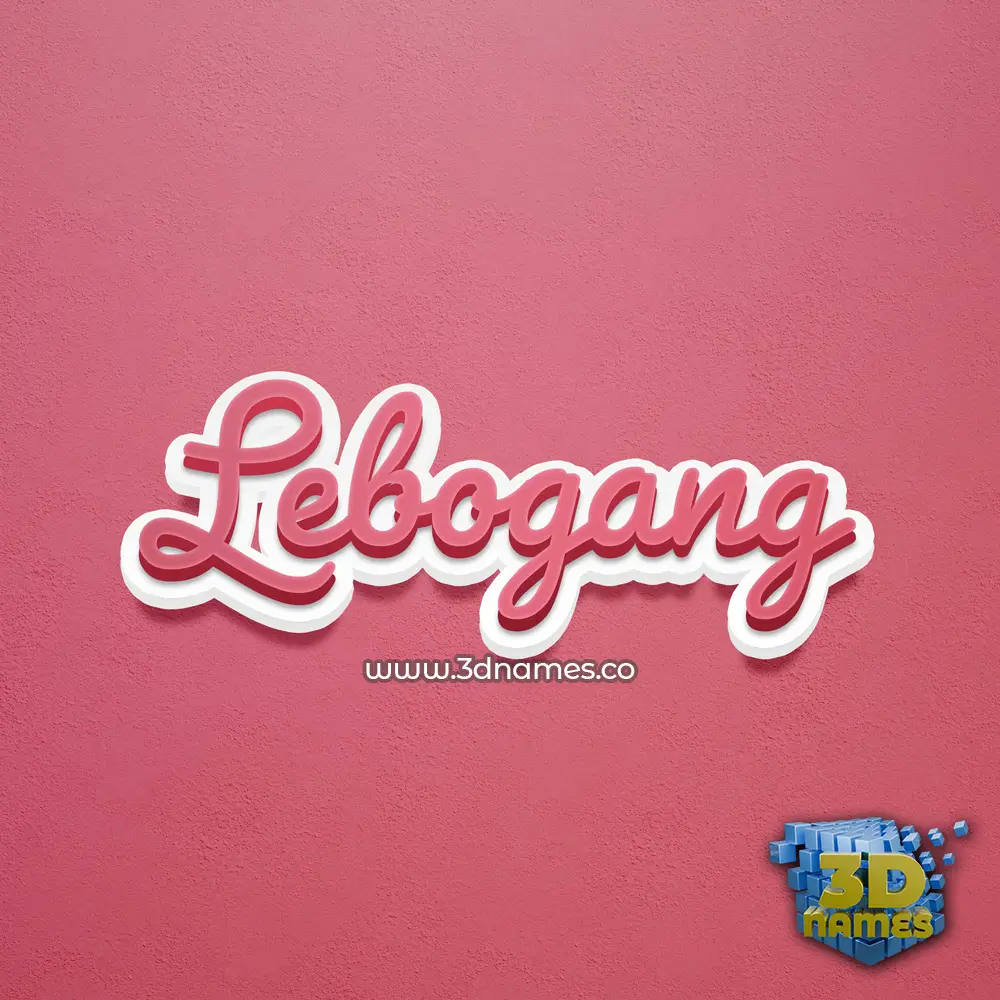 lebogang in Red Scribble style - 3D name wallpaper