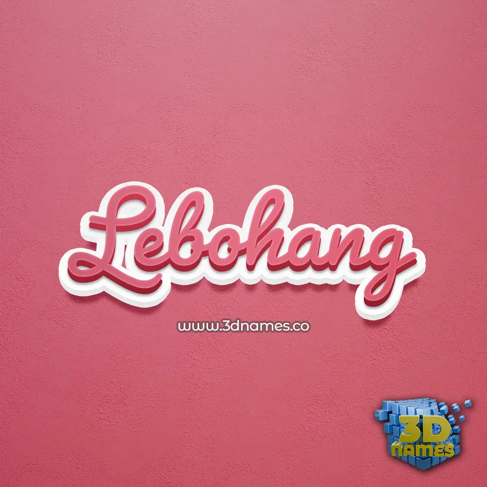 lebohang in Red Scribble style - 3D name wallpaper
