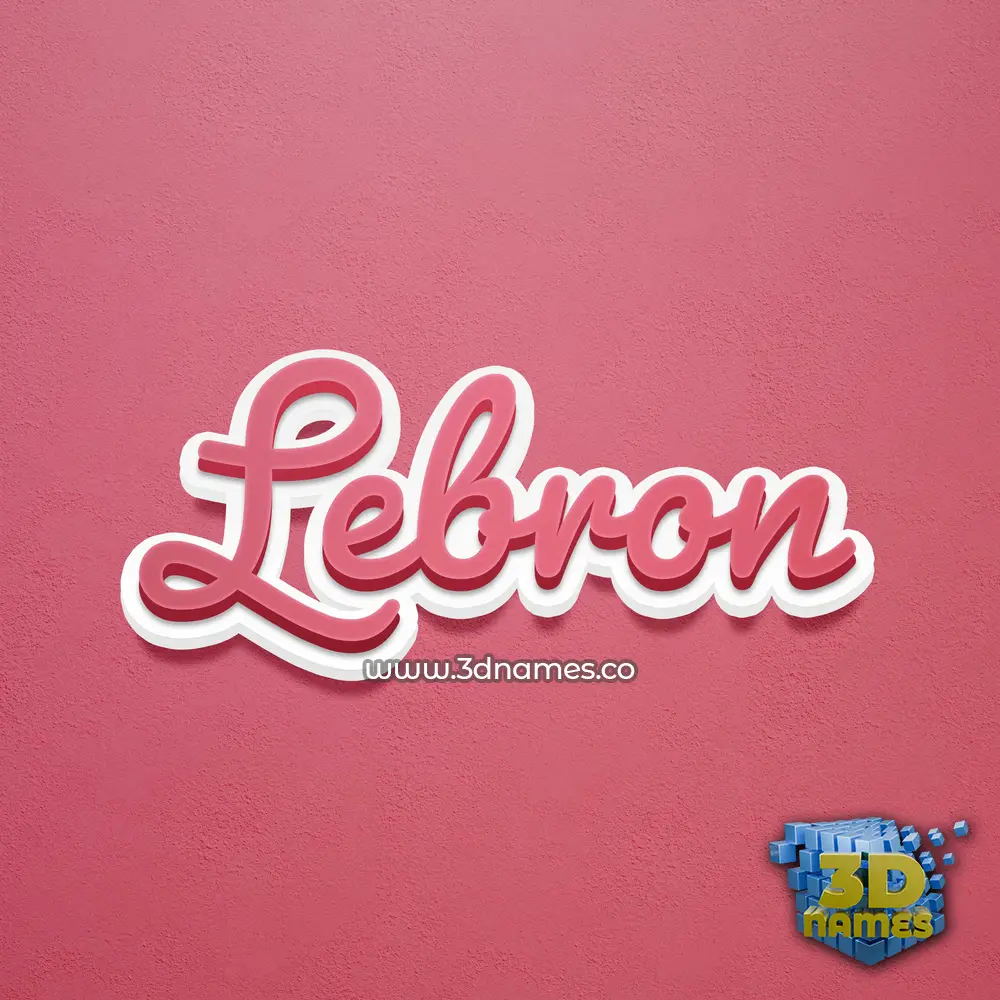 lebron in Red Scribble style - 3D name wallpaper