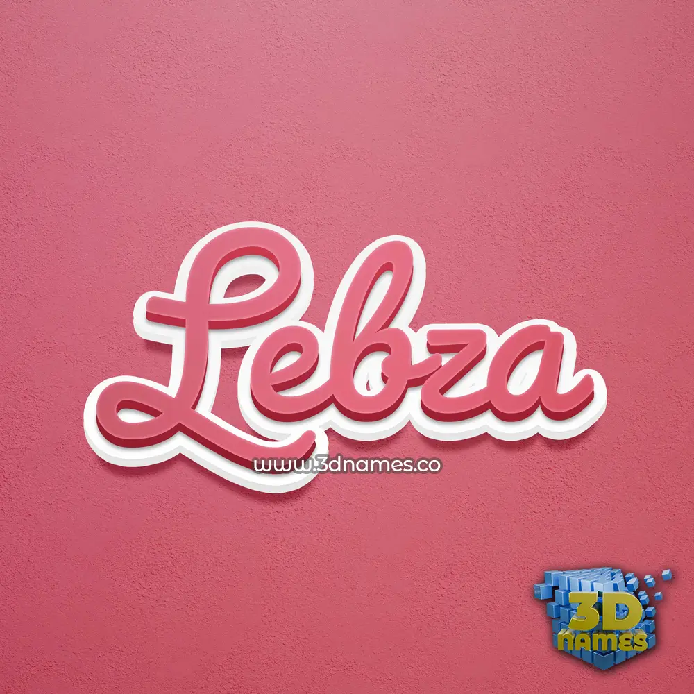 lebza in Red Scribble style - 3D name wallpaper