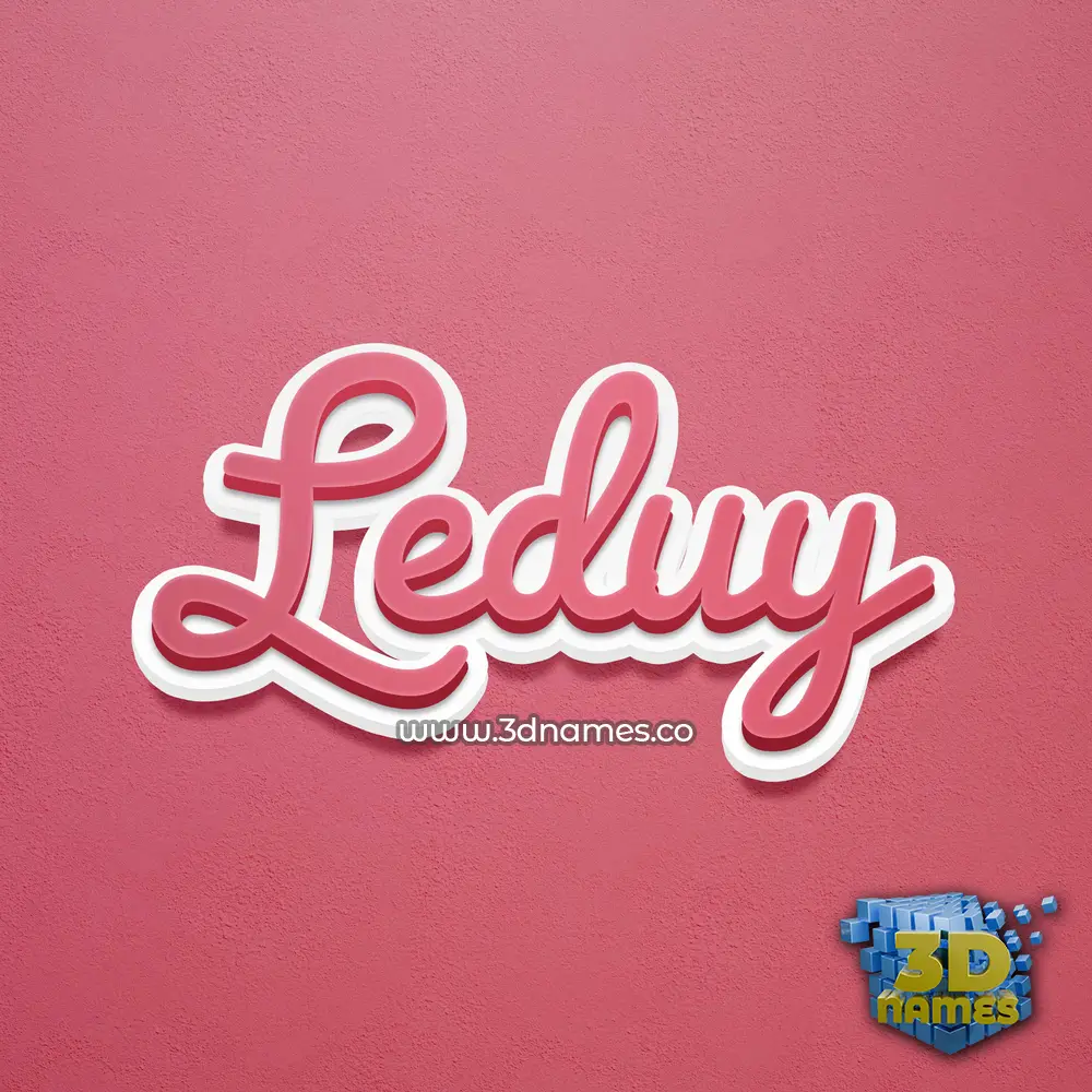 leduy in Red Scribble style - 3D name wallpaper