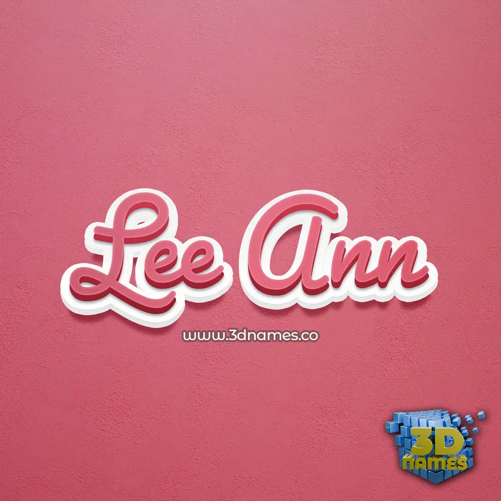 lee ann in Red Scribble style - 3D name wallpaper