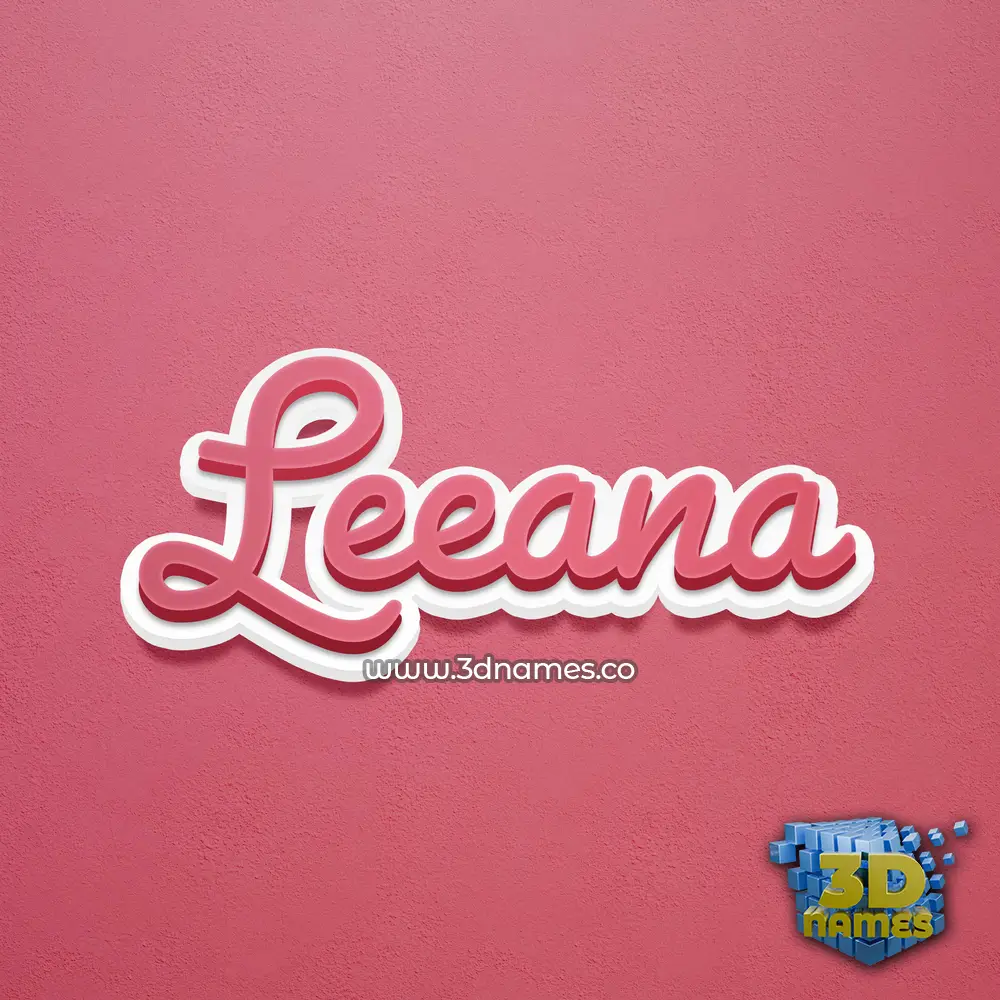 leeana in Red Scribble style - 3D name wallpaper