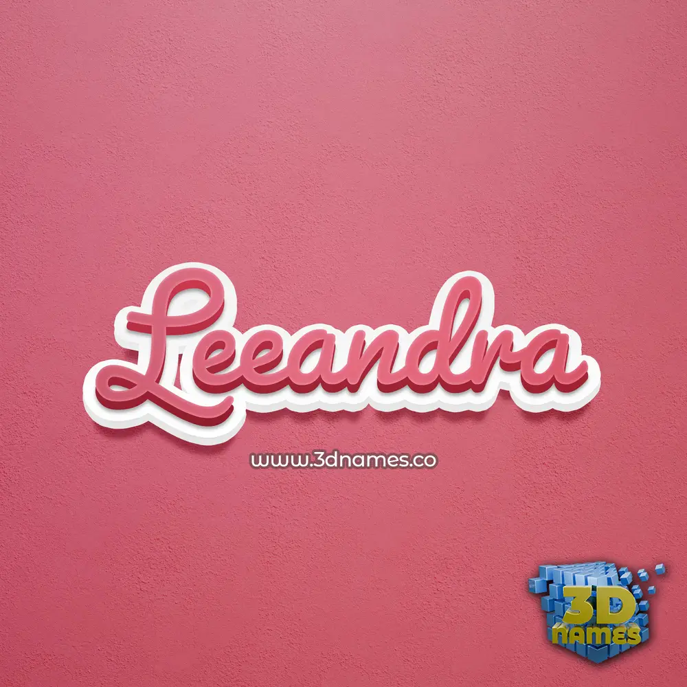 leeandra in Red Scribble style - 3D name wallpaper