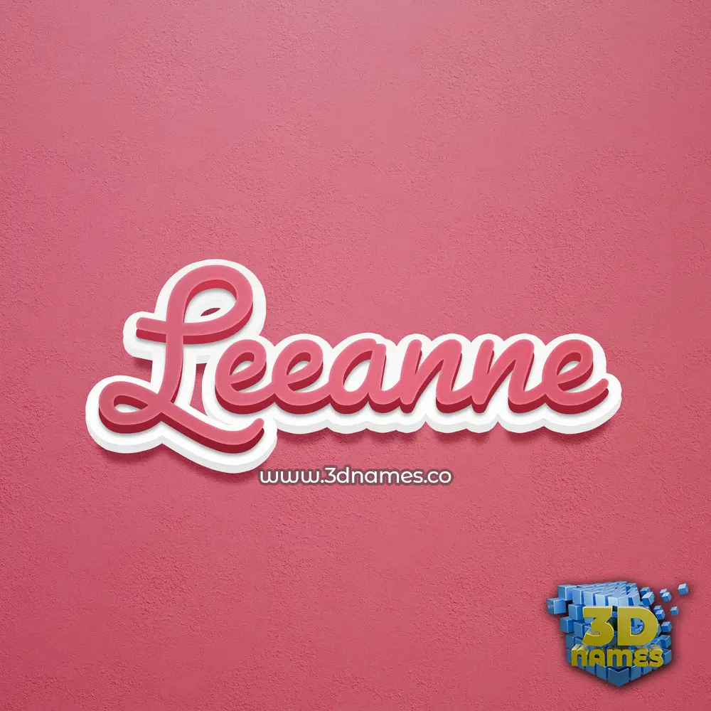 leeanne in Red Scribble style - 3D name wallpaper