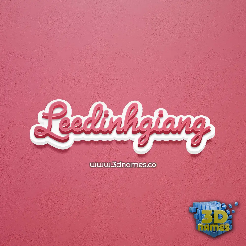leedinhgiang in Red Scribble style - 3D name wallpaper