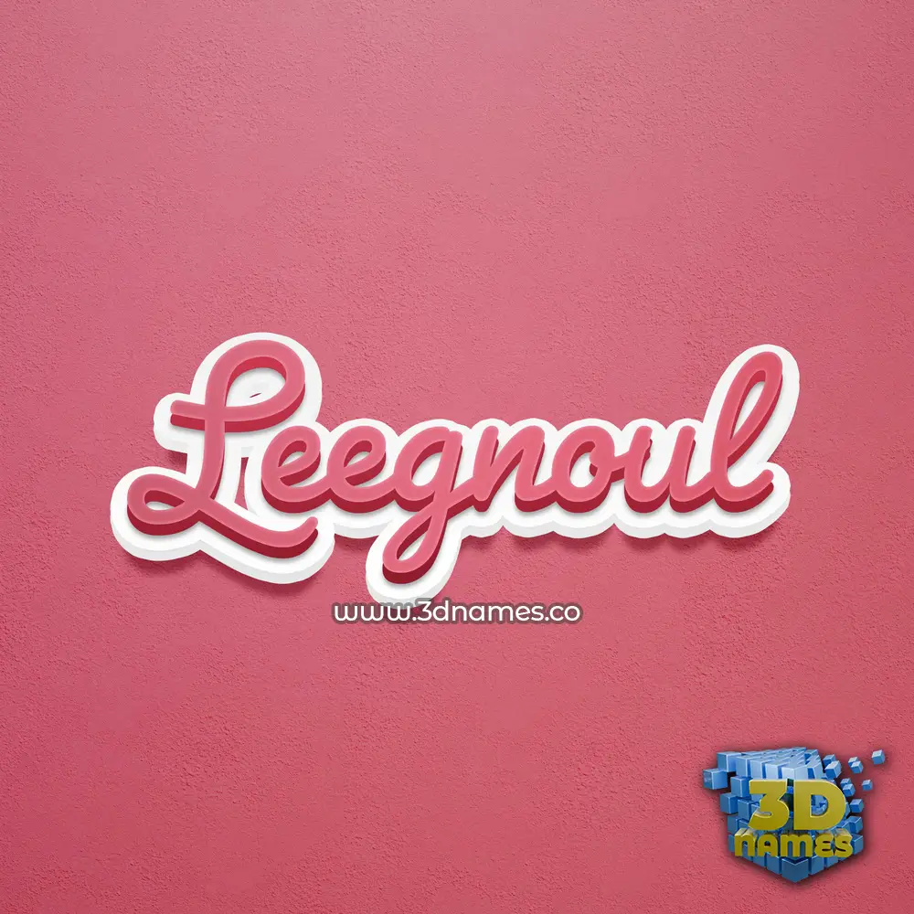 leegnoul in Red Scribble style - 3D name wallpaper