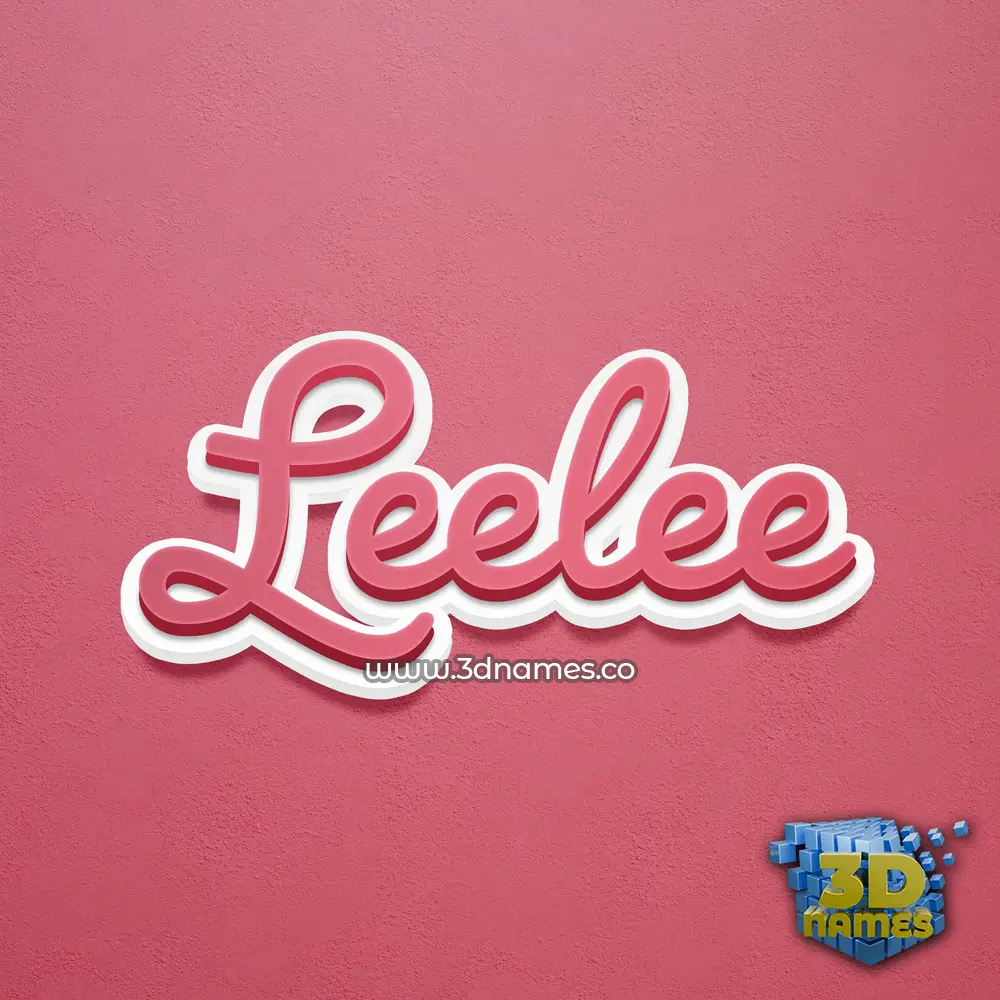leelee in Red Scribble style - 3D name wallpaper