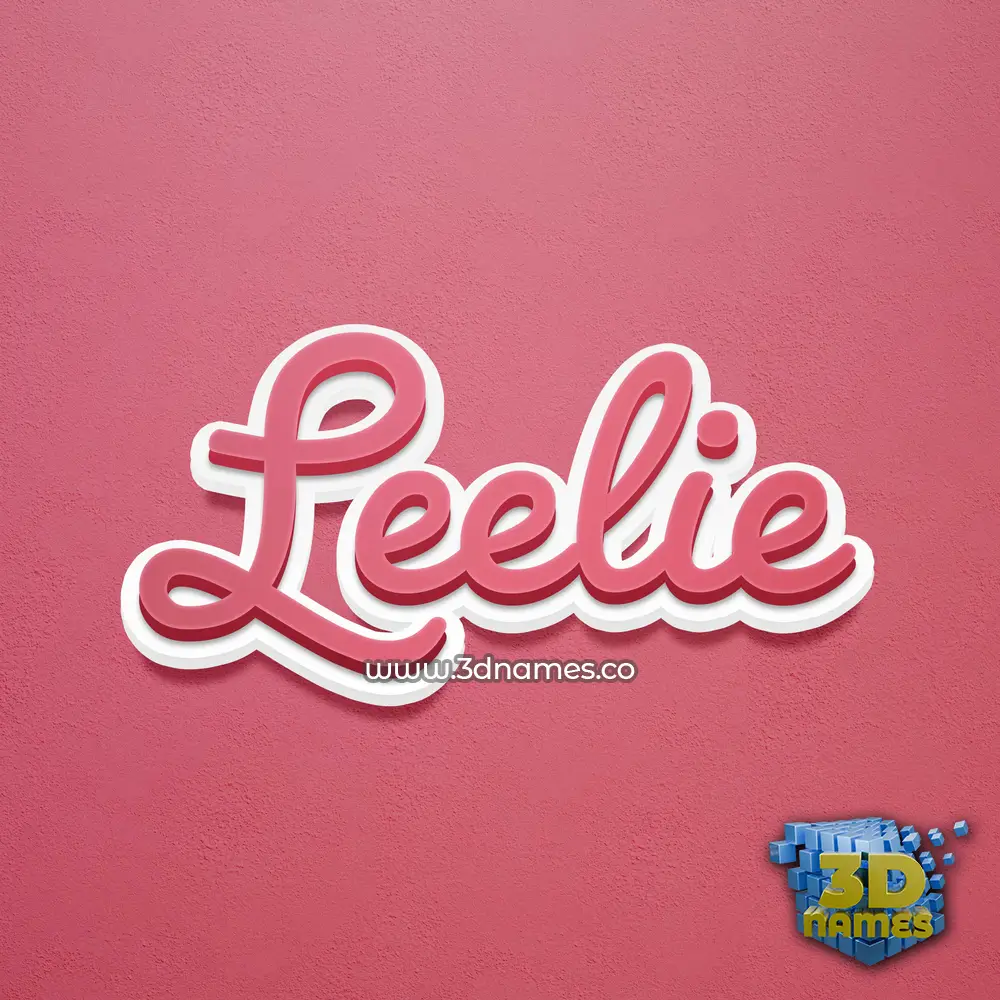 leelie in Red Scribble style - 3D name wallpaper