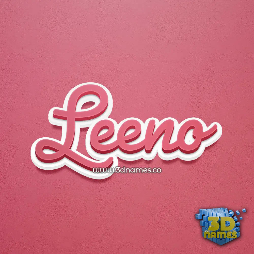 leeno in Red Scribble style - 3D name wallpaper
