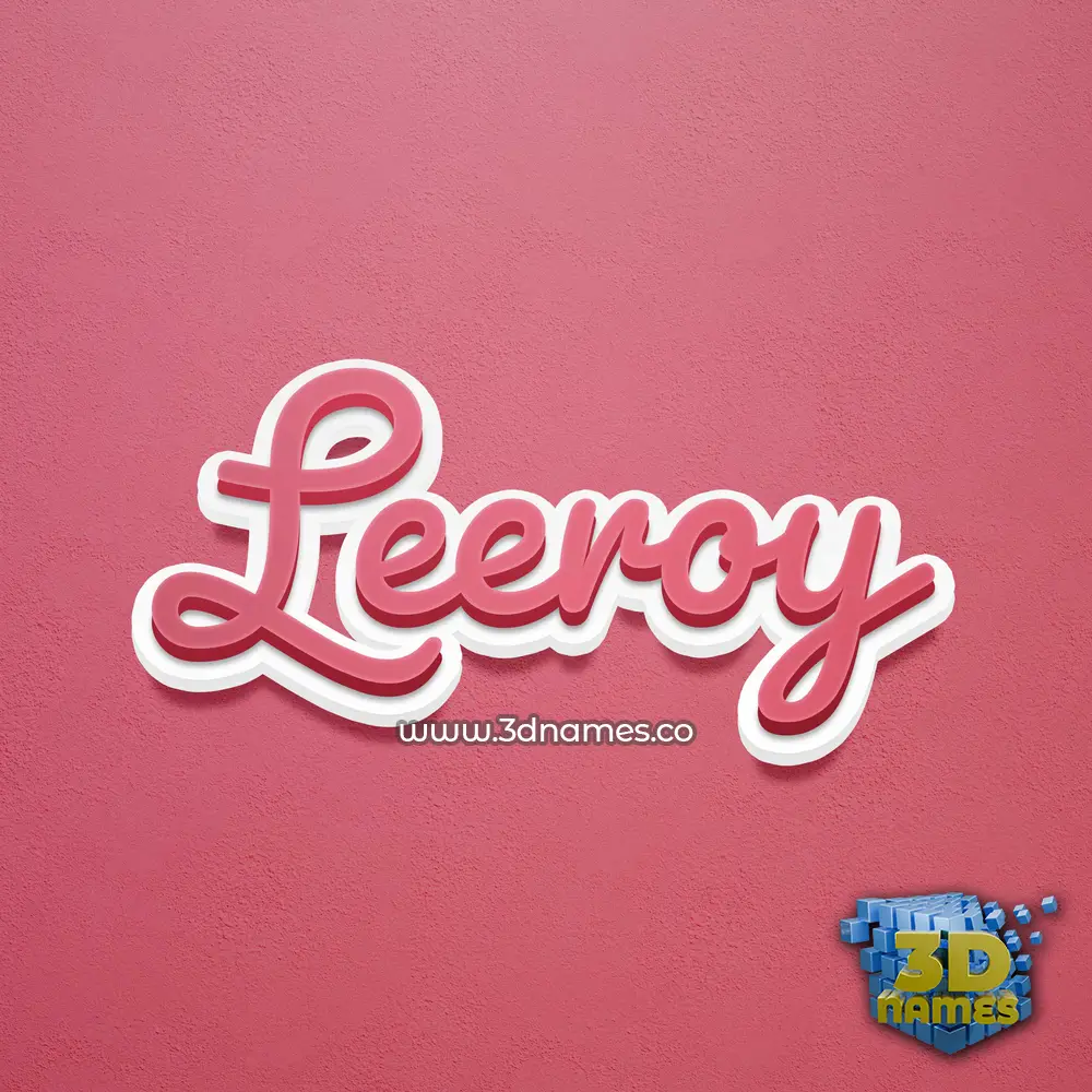 leeroy in Red Scribble style - 3D name wallpaper