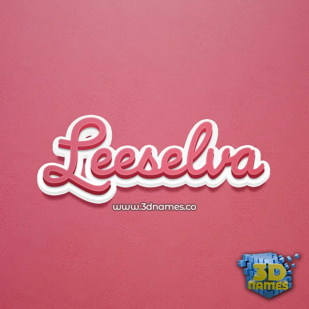 leeselva in Red Scribble style - 3D name wallpaper