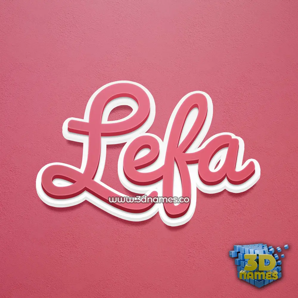 lefa in Red Scribble style - 3D name wallpaper
