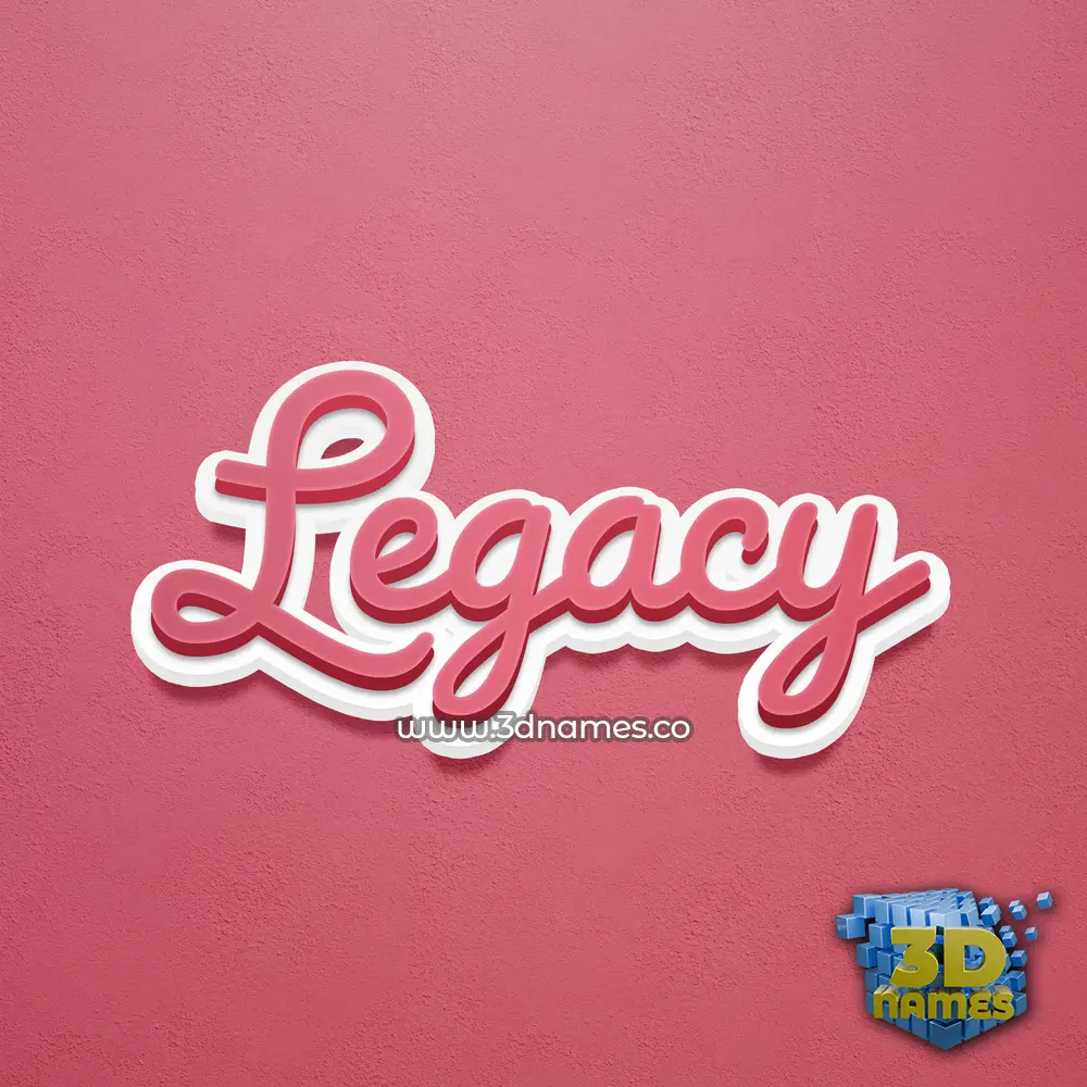 legacy in Red Scribble style - 3D name wallpaper