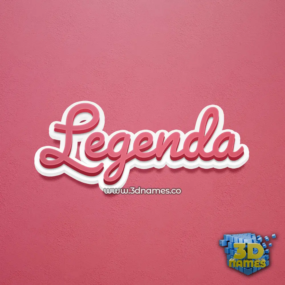 legenda in Red Scribble style - 3D name wallpaper