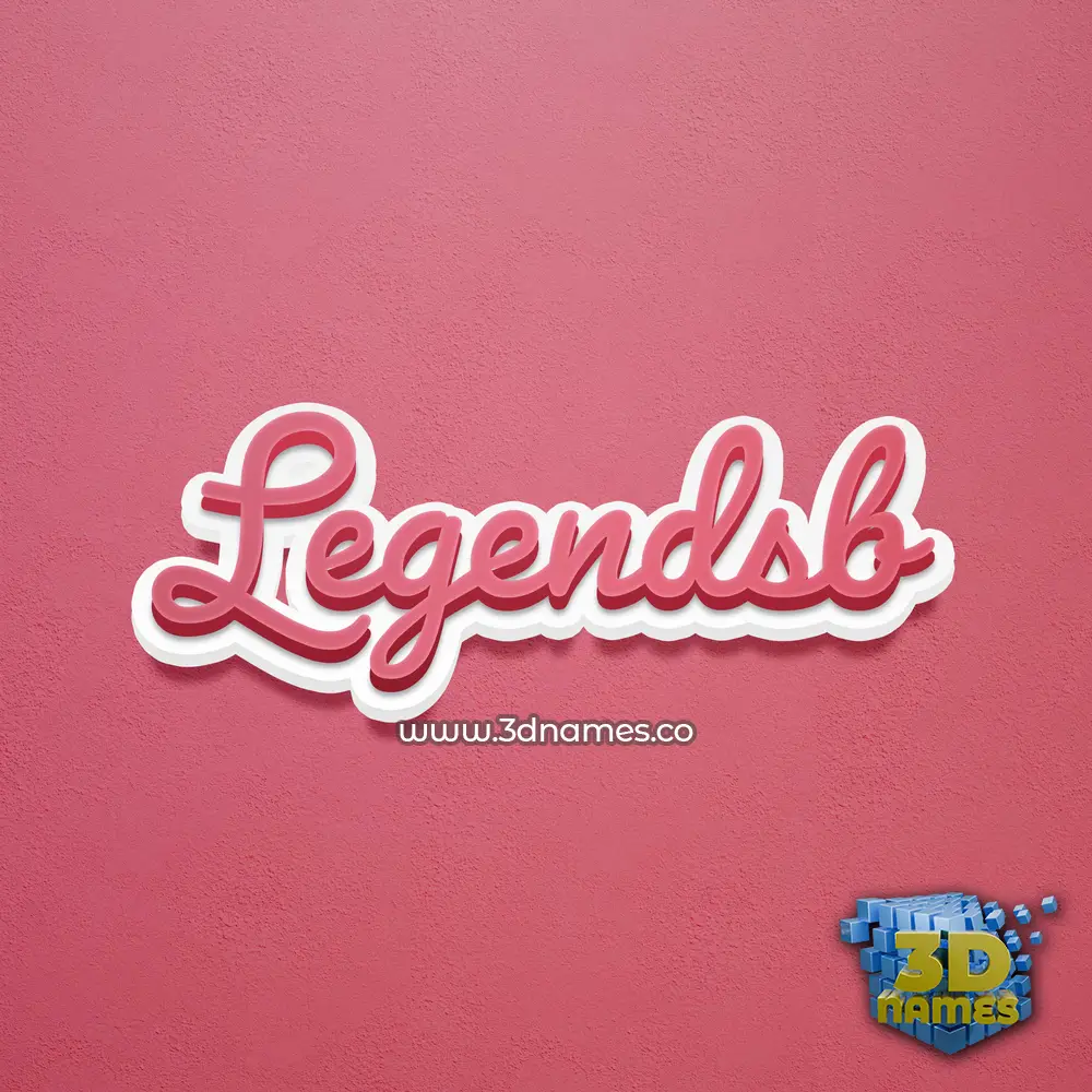 legendsb in Red Scribble style - 3D name wallpaper