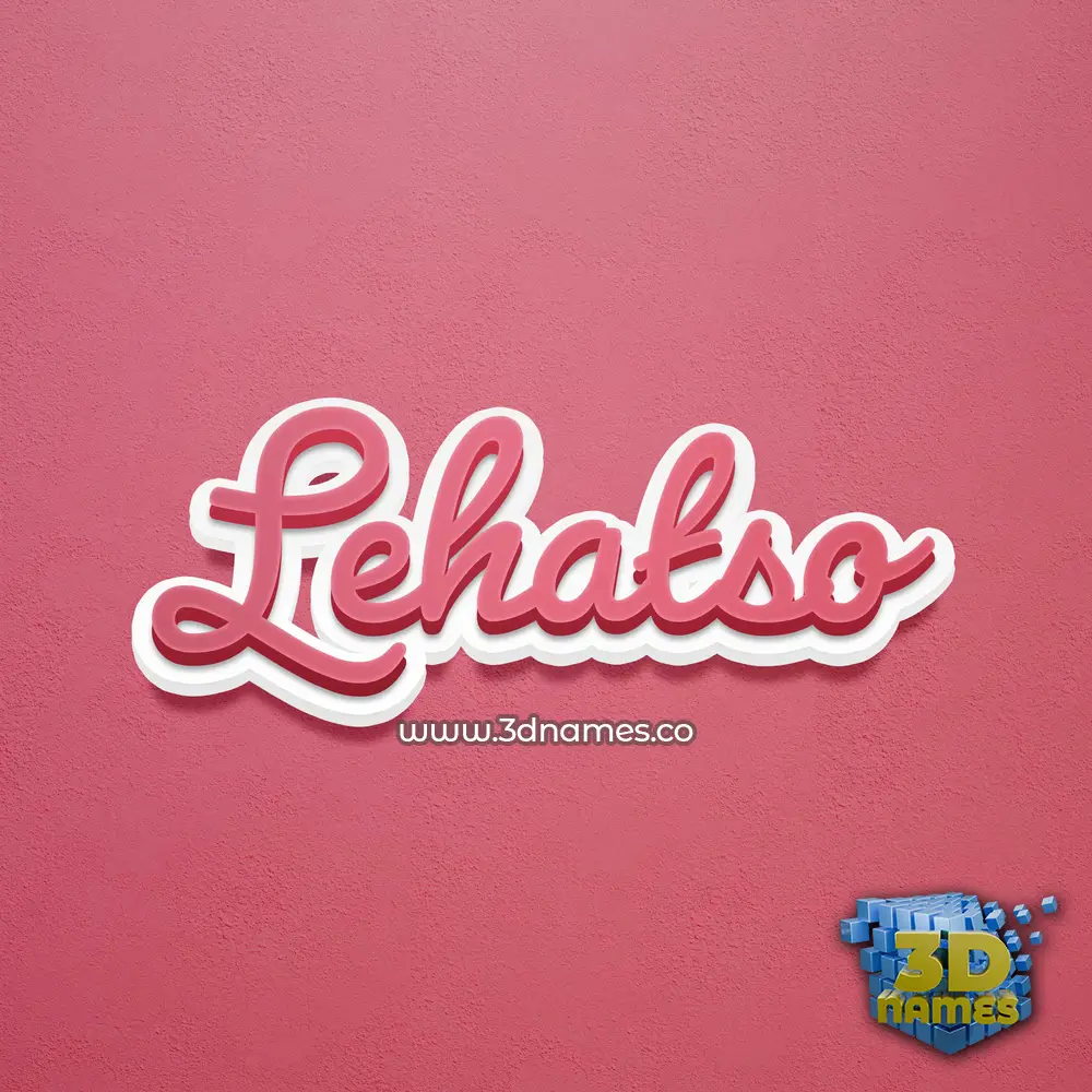 lehatso in Red Scribble style - 3D name wallpaper