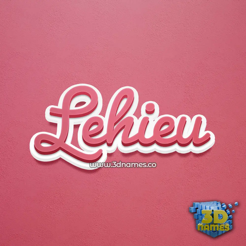 lehieu in Red Scribble style - 3D name wallpaper