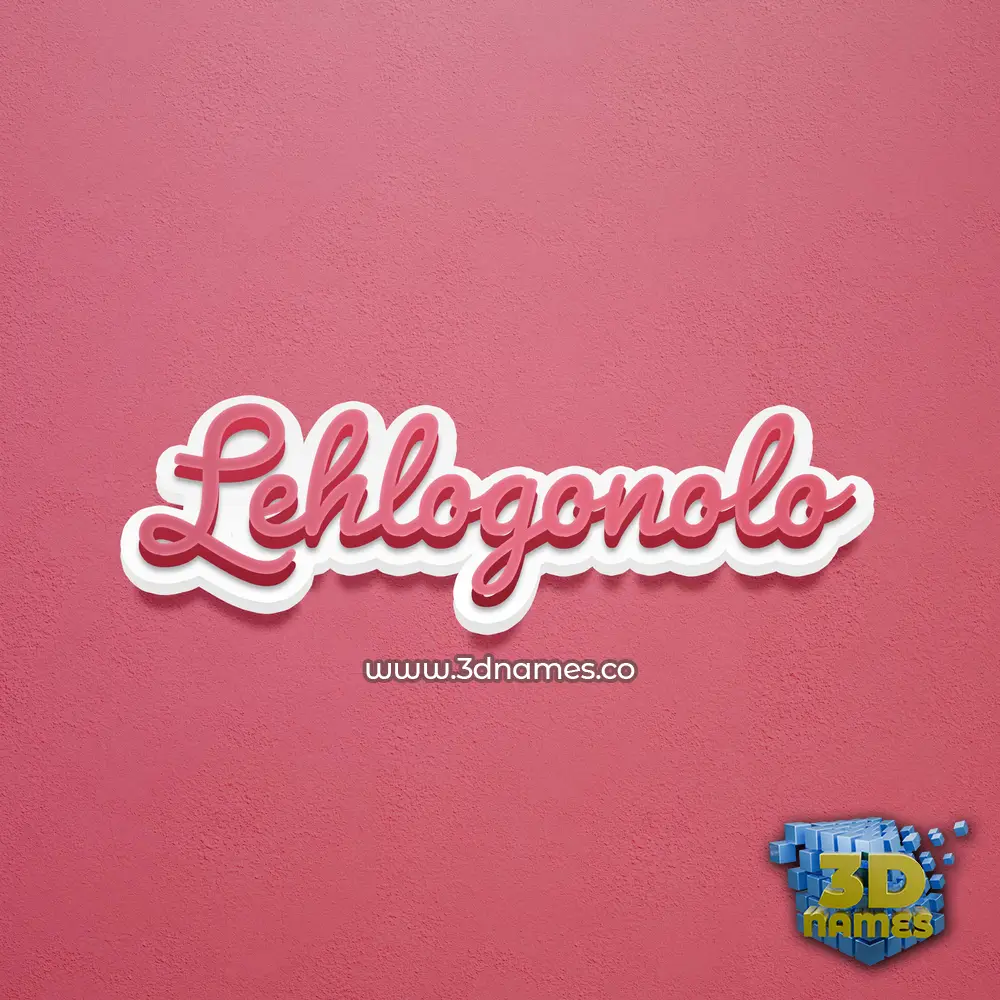 lehlogonolo in Red Scribble style - 3D name wallpaper