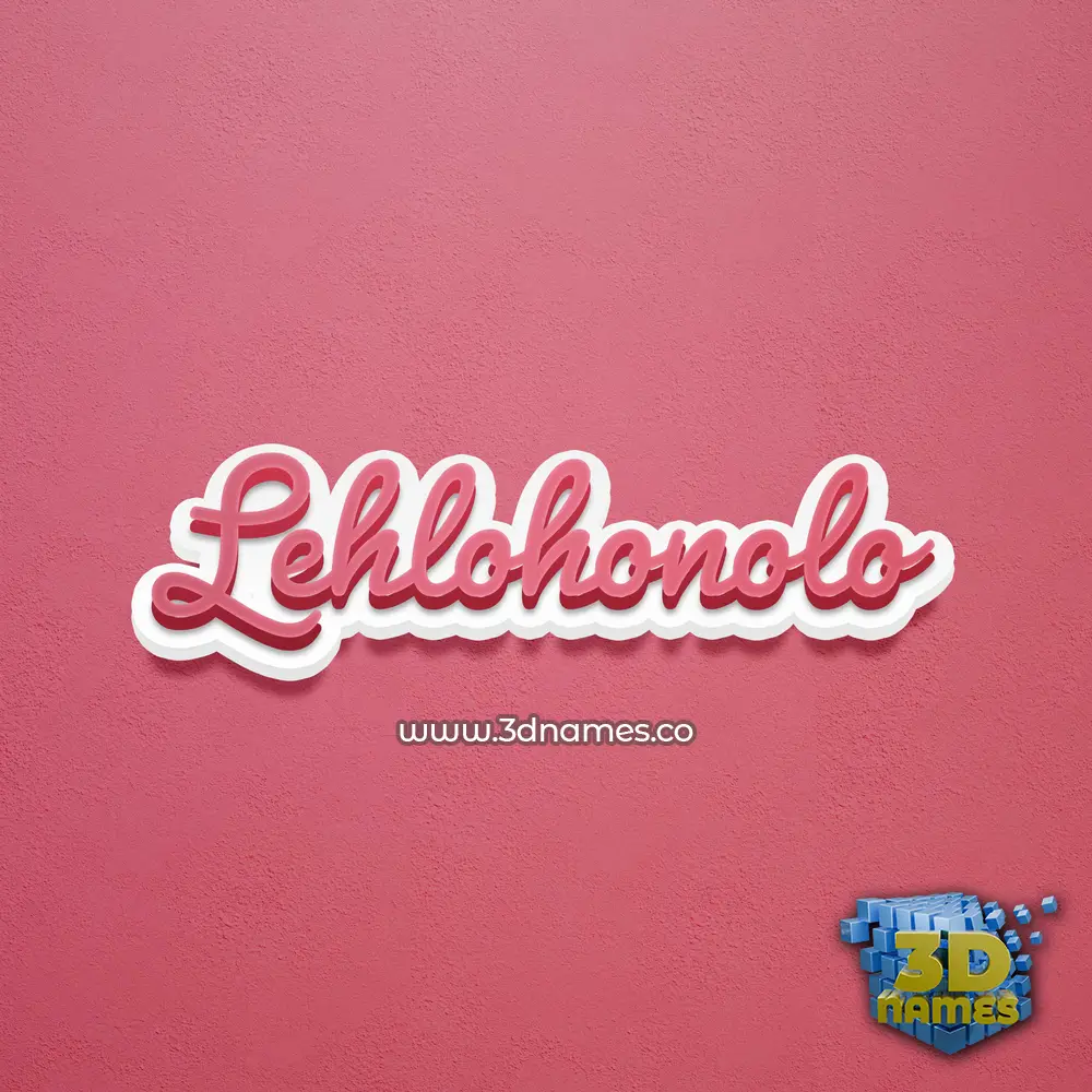 lehlohonolo in Red Scribble style - 3D name wallpaper