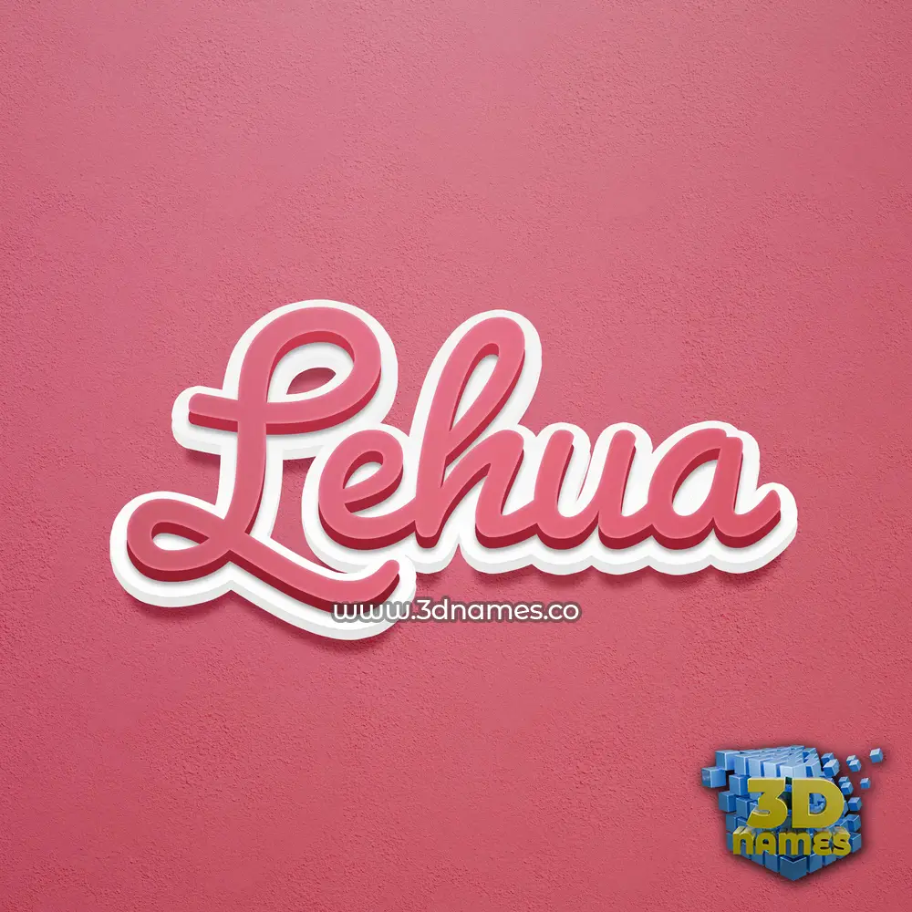 lehua in Red Scribble style - 3D name wallpaper