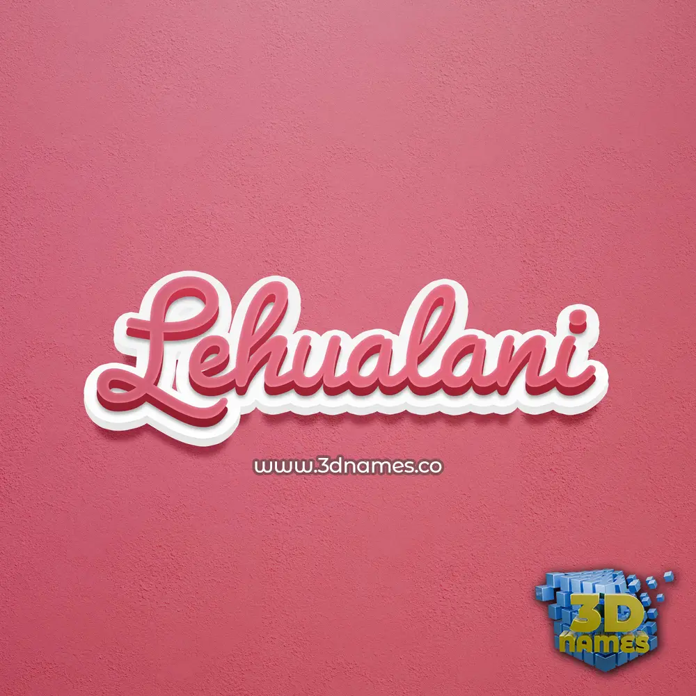 lehualani in Red Scribble style - 3D name wallpaper