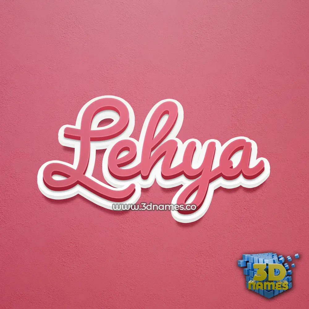 lehya in Red Scribble style - 3D name wallpaper