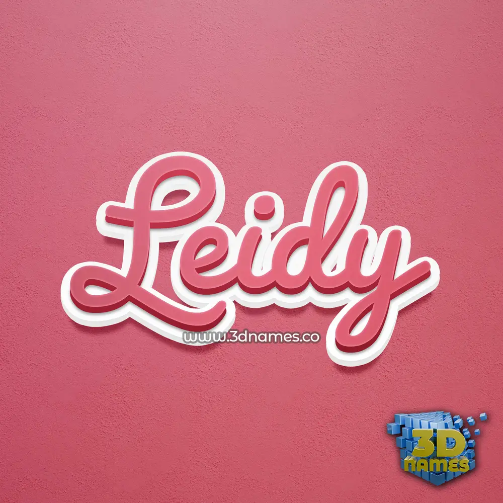 leidy in Red Scribble style - 3D name wallpaper