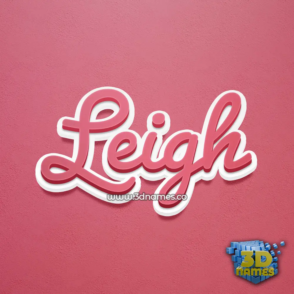 leigh in Red Scribble style - 3D name wallpaper
