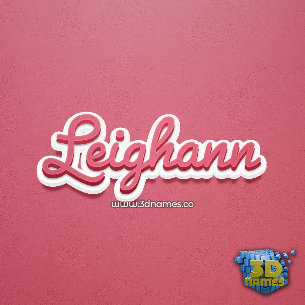leighann in Red Scribble style - 3D name wallpaper