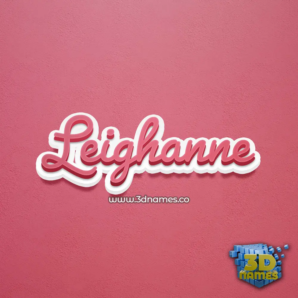 leighanne in Red Scribble style - 3D name wallpaper