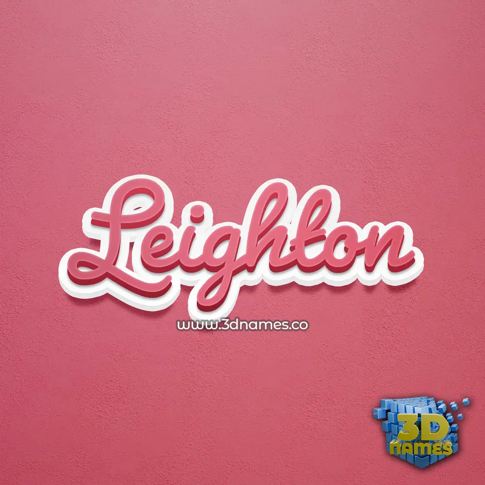 leighton in Red Scribble style - 3D name wallpaper