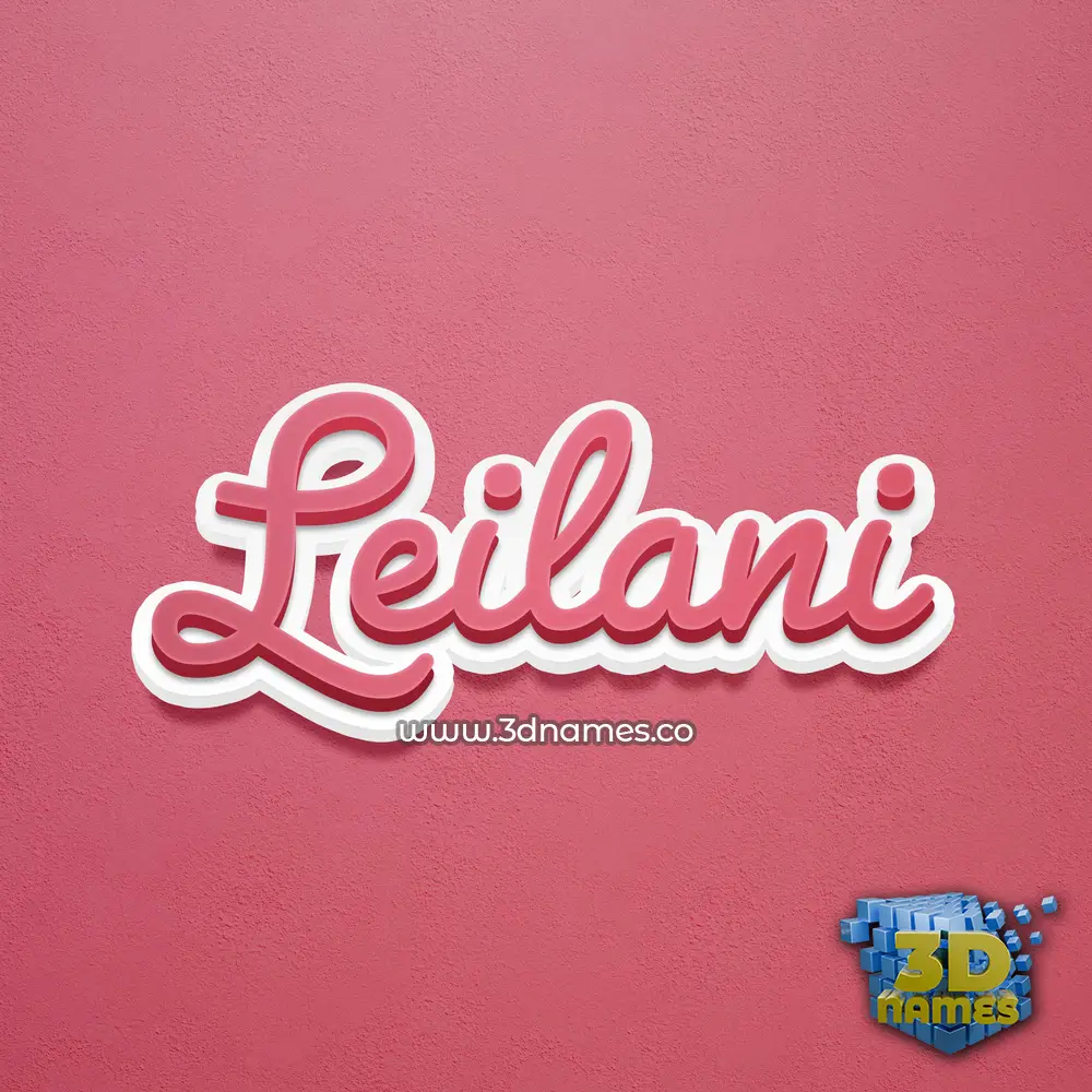 leilani in Red Scribble style - 3D name wallpaper