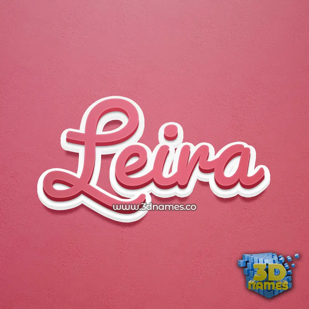 leira in Red Scribble style - 3D name wallpaper