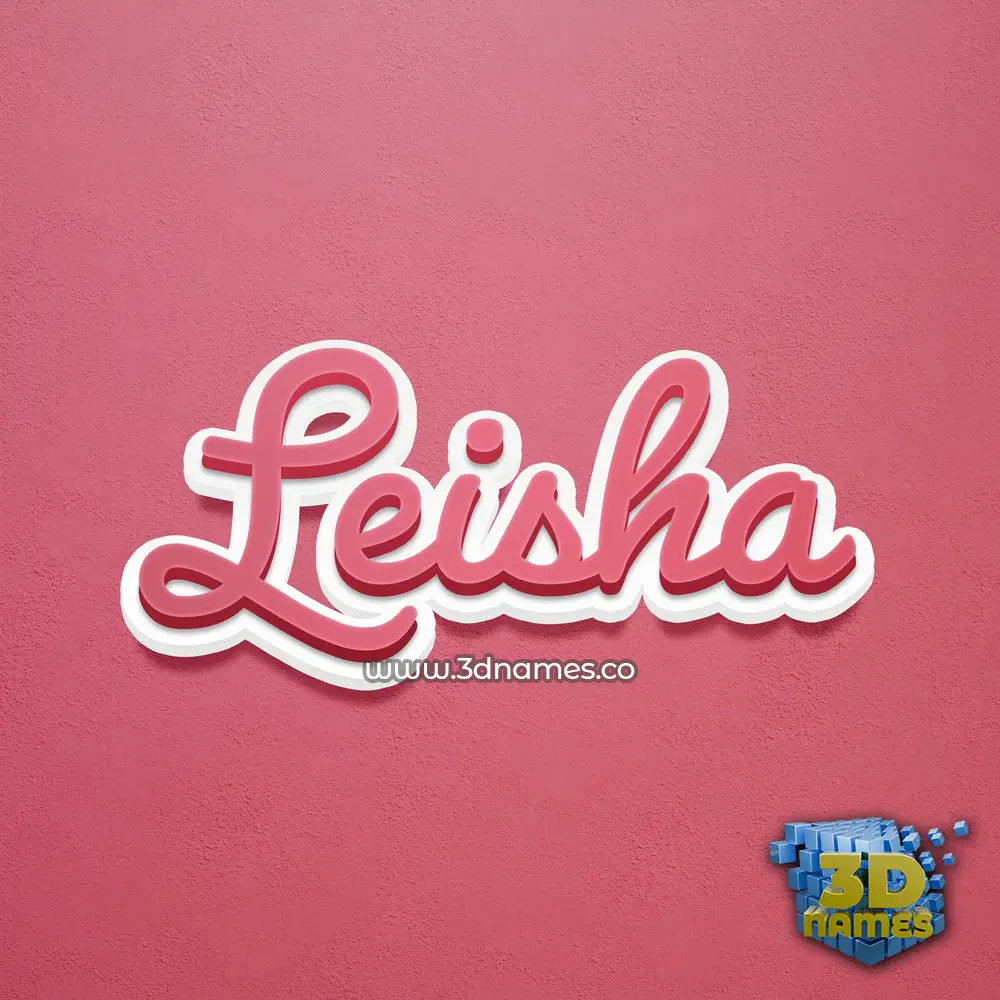 leisha in Red Scribble style - 3D name wallpaper