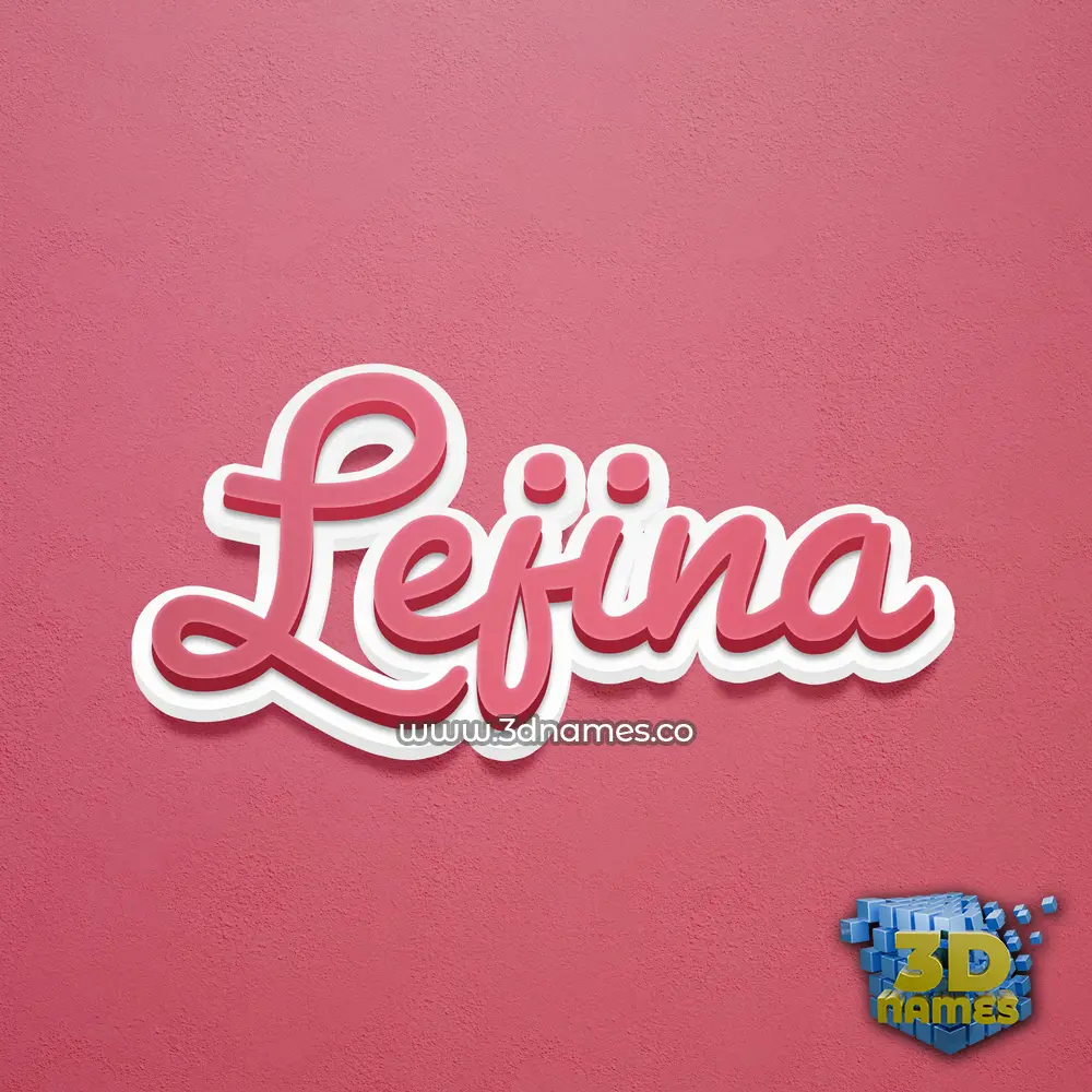 lejina in Red Scribble style - 3D name wallpaper