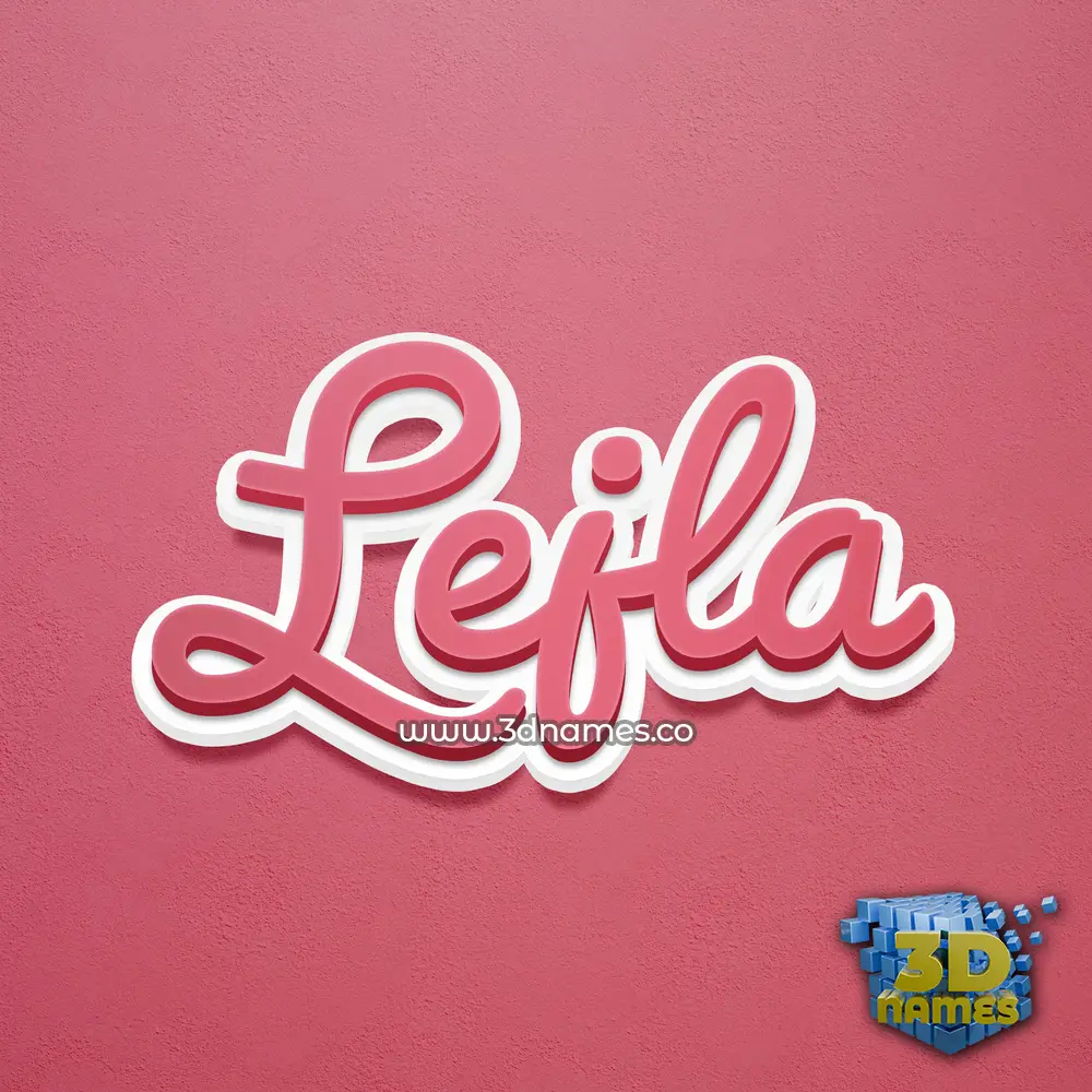 lejla in Red Scribble style - 3D name wallpaper