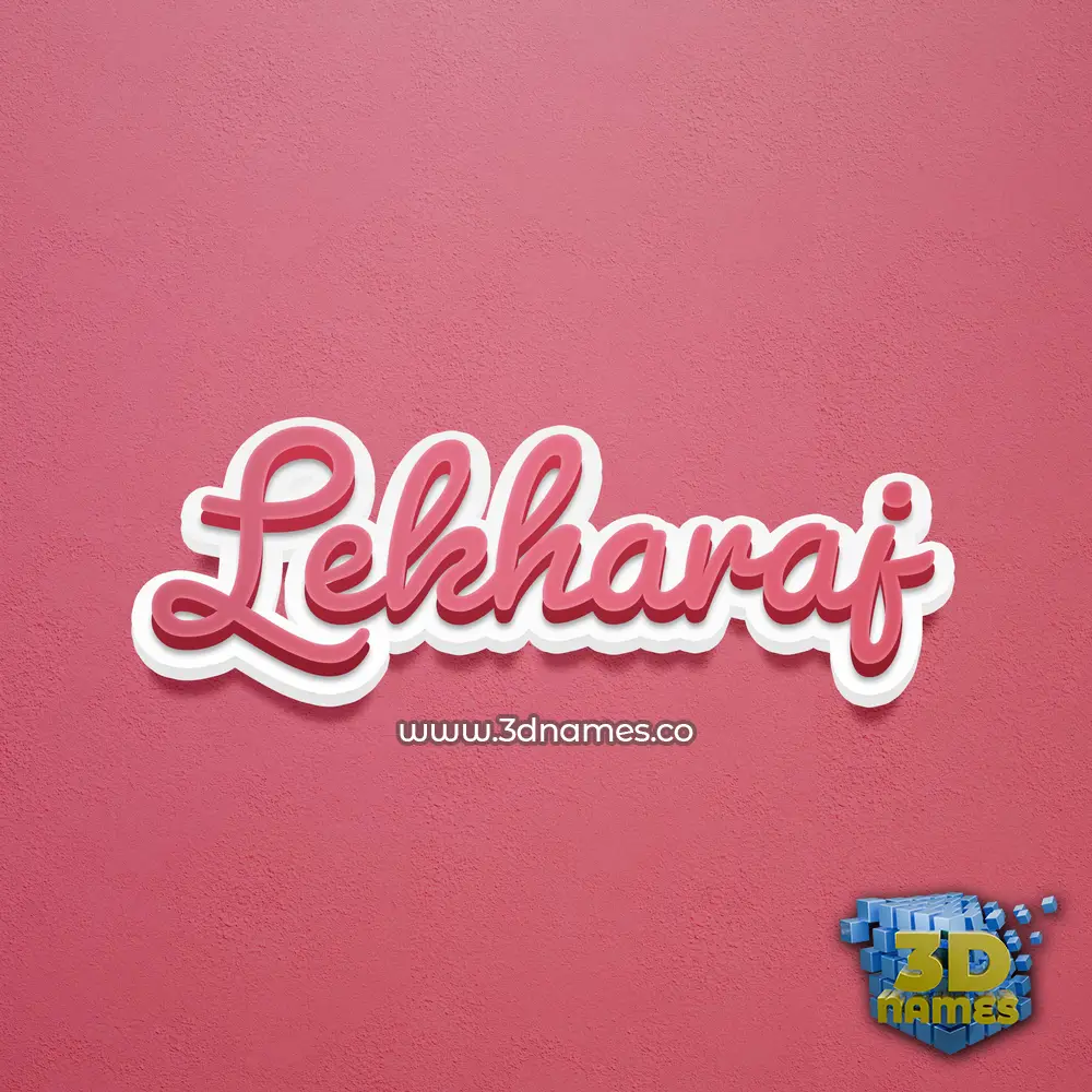 lekharaj in Red Scribble style - 3D name wallpaper