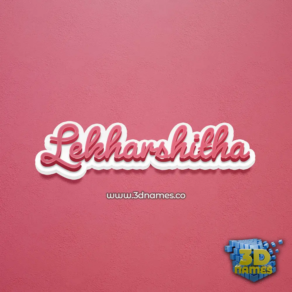 lekharshitha in Red Scribble style - 3D name wallpaper